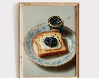 Caviar Print, Gourmet Wall Art, Fine Dining Decor