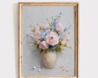 Pastel Flower Art, Vase With Flowers, Pastel Home Design