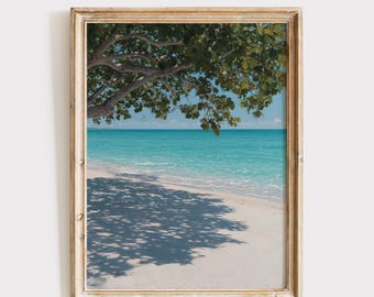 Coastal Home Decor, Vintage Beach Art, Tropical Wall Print (Digital Download)