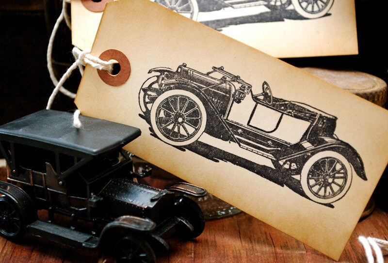 Vintage Inspired Old Fashion Automobile Large Tags Set of 6 - Etsy