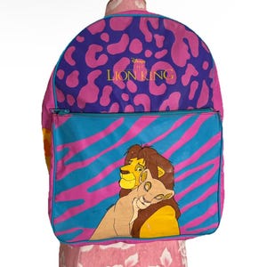 Disney Simba Back Pack from 1990\'s Vintage Disney The Lion King Simba Backpack Corduroy 90 main image 2