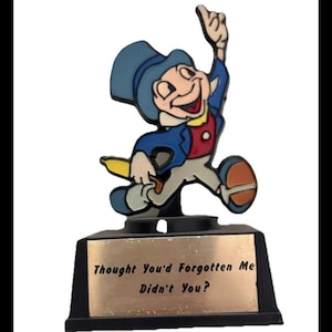 Vintage Jiminy Cricket 4&quot; Walt Disney&#39;s Pinocchio Hand Painted Statue Aviva