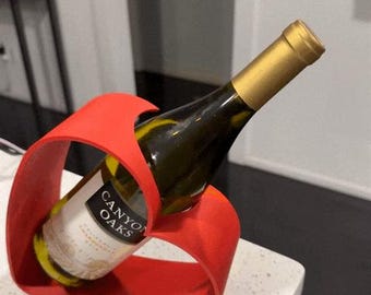 Drijvende wijnfleshouder – modern minimalistisch wijnrek, uniek bardecor, cadeau voor wijnliefhebbers, aangepaste kleur beschikbaar
