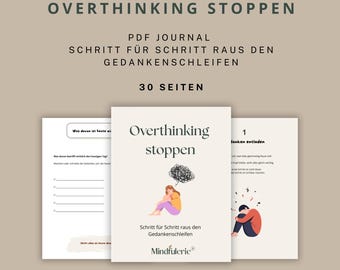 Stop Overthinking Journal – Break Free from Racing Thoughts, ADHD & Giftedness, Anxiety Workbook, Clarity and Focus