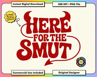 Bookish Quote PNG: Smut Readers Clipart Instant Download Book Lover Stickers | Spicy Booktok Merch | Smut Books Trigger Warning STFUATTDLAGG