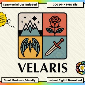 Acotar Velaris PNG Sticker | Romantasy Reader Clipart | Bookish Kindle Stickers | Sarah J Maas Merch | Night Court Gifts | Rhysand Feyre PNG