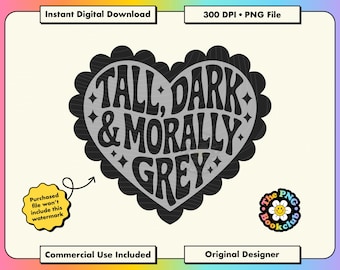 Talk Dark And Morally Grey PNG: Bookish Reader Clipart Instant Download | Dark Romantasy PNG | Morally Grey Stickers | Villain Assistant PNG