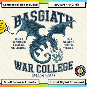 May include: A digital graphic design featuring a blue dragon breathing fire, centred between the text BASGIATH WAR COLLEGE and DRAGON RIDERS. The text reads: THERE'S NOWHERE IN EXISTENCE YOU COULD GO THAT I WOULDN'T FIND YOU, VIOLENCE, on a cream background.
