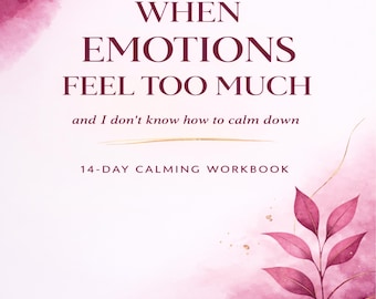 Calm Down Workbook When Overwhelmed Emotional Regulation Anxiety Relief Guide PDF Printable