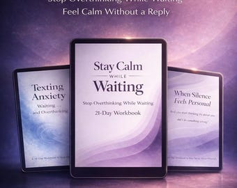 Texting Anxiety Workbook Stop Waiting Anxiety Calm Mind Silence Feels Personal Healing Bundle