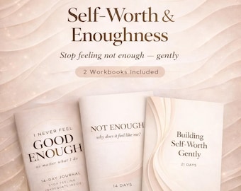 Self Worth Bundle, Feel Not Enough Workbook, Build Confidence Gently, Emotional Healing Guide PDF