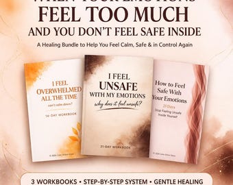 Emotional Overwhelm Bundle Feel Safe Emotions Workbook Trauma Healing Nervous System Calm Guide PDF