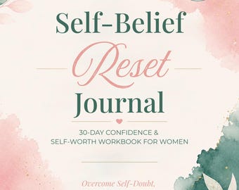 Self Confidence Journal for Women | Self Worth Workbook, Overthinking & Self Doubt PDF