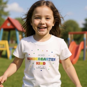 Personalized kindergarten child T-shirt for the start of kindergarten, gift for the start of daycare, shirt with name for kindergarten