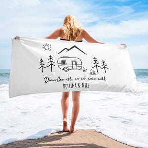 Towel Camper, Towel Name, Towel Gift, Beach Towel, Beach Towel Bath Towel