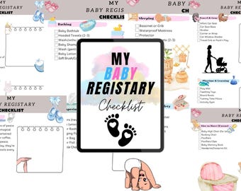 Lista de verificación para bebés, Lista de verificación para el bolso del hospital, Lista de verificación para el embarazo, Lista de verificación para el registro del bebé, Artículos esenciales para recién nacidos, Lista de verificación para el recién nacido, Lista de verificación para la habitación del bebé