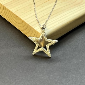 Rhinestone Star Pendant Necklace: Y2K Celestial Jewelry