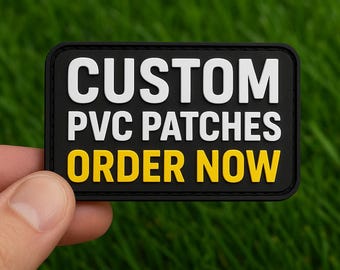 Custom PVC Patch Logo – Durable Rubber Badge – Personalized Waterproof Patch for Jacket & Bag