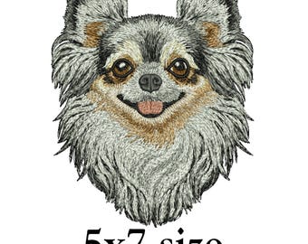 Realistic Chihuahua Dog Embroidery Design — 5x7 Hoop — Instant Digital Download