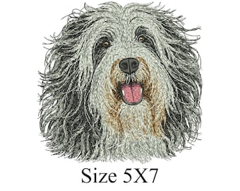 Bearded Collie Embroidery Design, Dog Machine Embroidery Pattern (Digital Download)