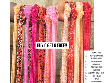 Waist beads, waist beads tie on, waist beads black owned, waist beads african, personalized gifts, handmade gift, african jewelry, jewelry
