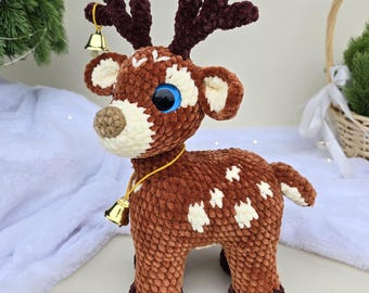 Gehaakt hertpatroon, amigurumi kerstrendierspeelgoed