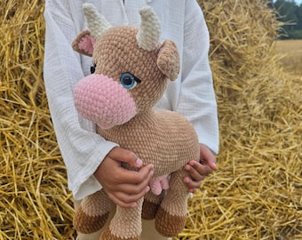 Amigurumipatroon gehaakt koe: realistisch knuffeldier