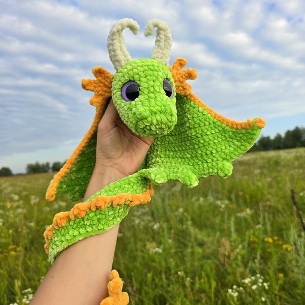 Dragon snuggler pattern crochet, amigurumi dragon