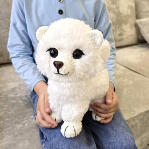 Crochet pattern of a Pomeranian Spitz dog, spitz puppy crochet pattern, crochet fluffy dog