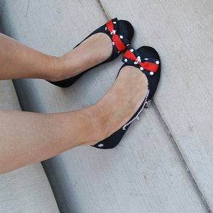 Olivia Paige Pin Up Anchor bows polka dot shoe clips image 3