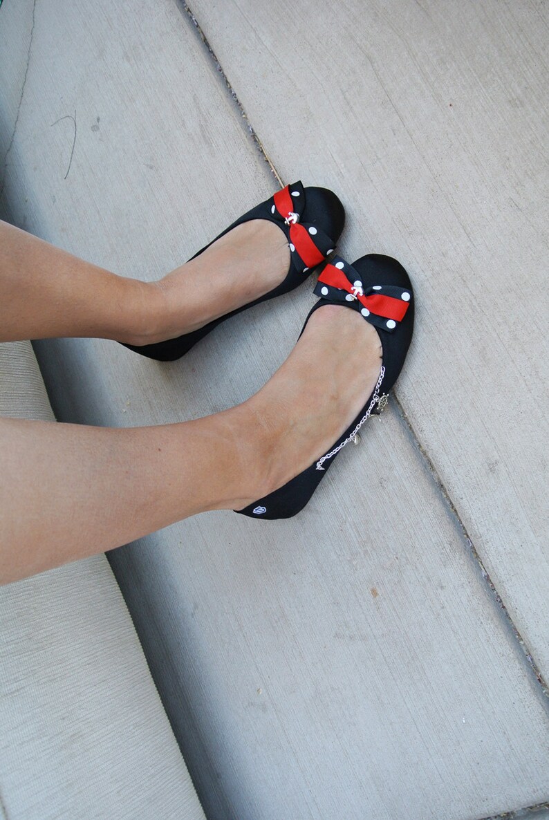 Olivia Paige Pin Up Anchor bows polka dot shoe clips image 3