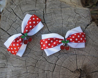 Olivia Paige -Pin up rockabilly  cherries  shoe Clips