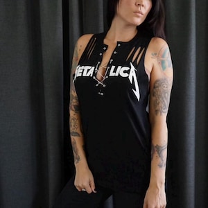 CUSTOM  customize your favorite band Music Tee Band Shirts  Sleep Token  Misfits 5fdp .. Grommets Lace up Design your own shirt
