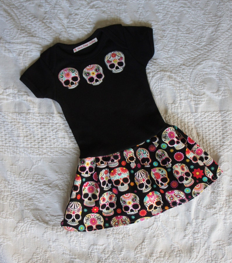 Olivia Paige Little sugar skull rockabilly punk rock outfit Tattoo Dress all sizes image 1