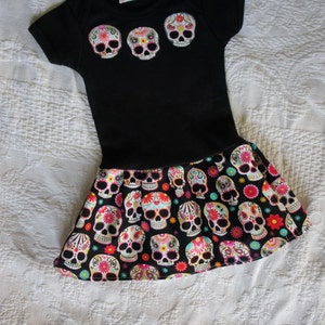 Olivia Paige Little sugar skull rockabilly punk rock outfit Tattoo Dress all sizes image 2