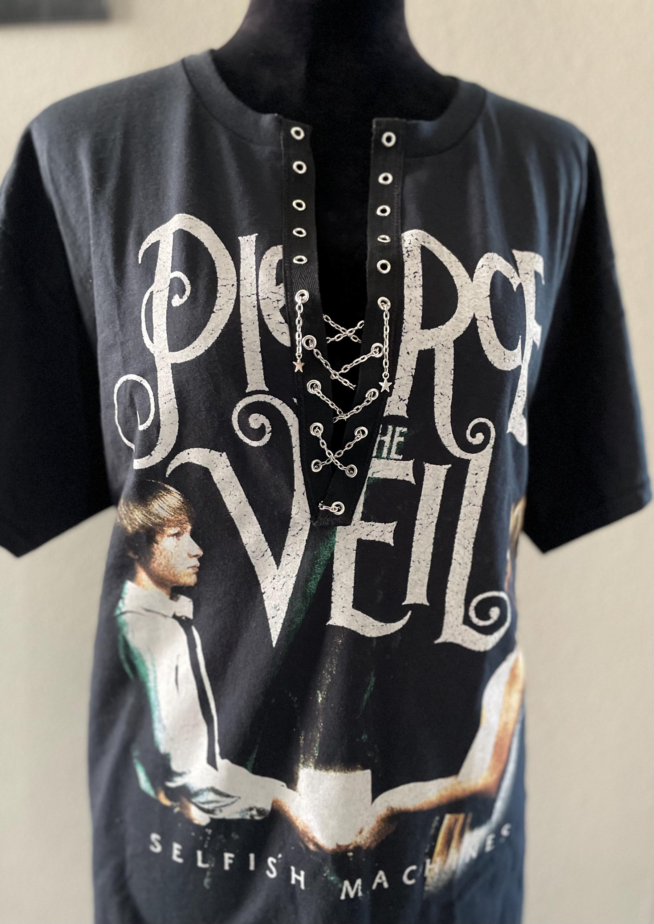 ピアス・ザ・ヴェール レースアップ バンドTシャツ - セルフィッシュ 