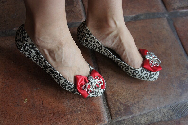 red satin bow shoes