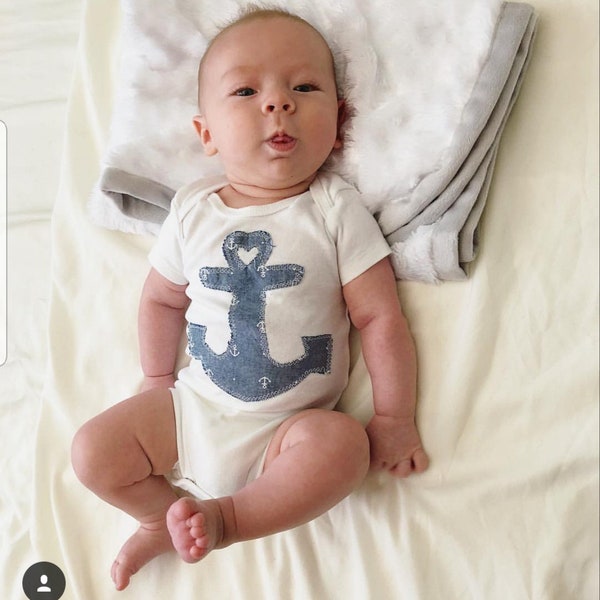 Olivia Paige - Rockabilly Little baby Sailor navy Anchor bodysuit