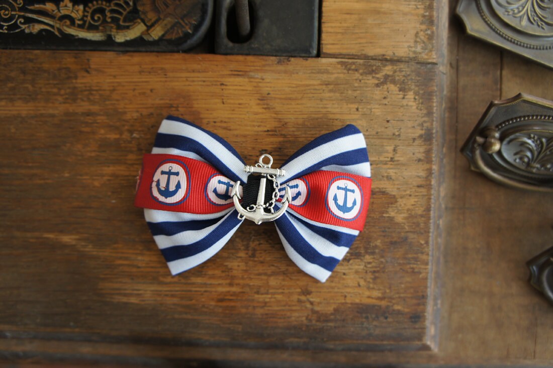 Olivia Paige - Rockabilly Anchor Bow Pin Up - Etsy