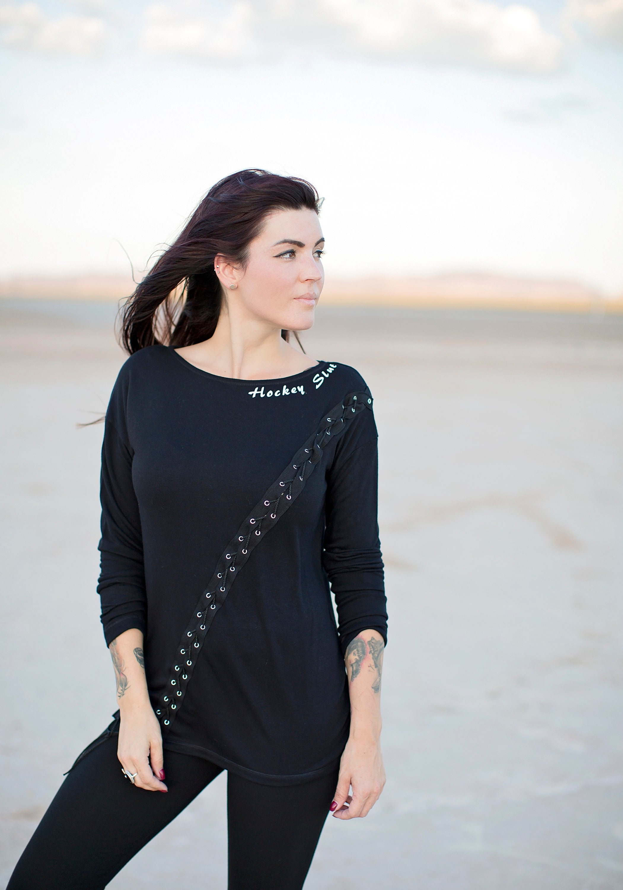 Hockey Slut SALE Sweather Hoodie With Eyelet Lace up Lacing Etsy UK