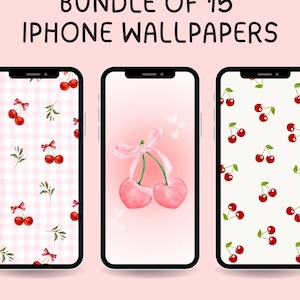 Pacote com 15 papéis de parede para celular, papel de parede estético rosa, papéis de parede estéticos femininos, download digital, papéis de parede para download instantâneo, tela inicial