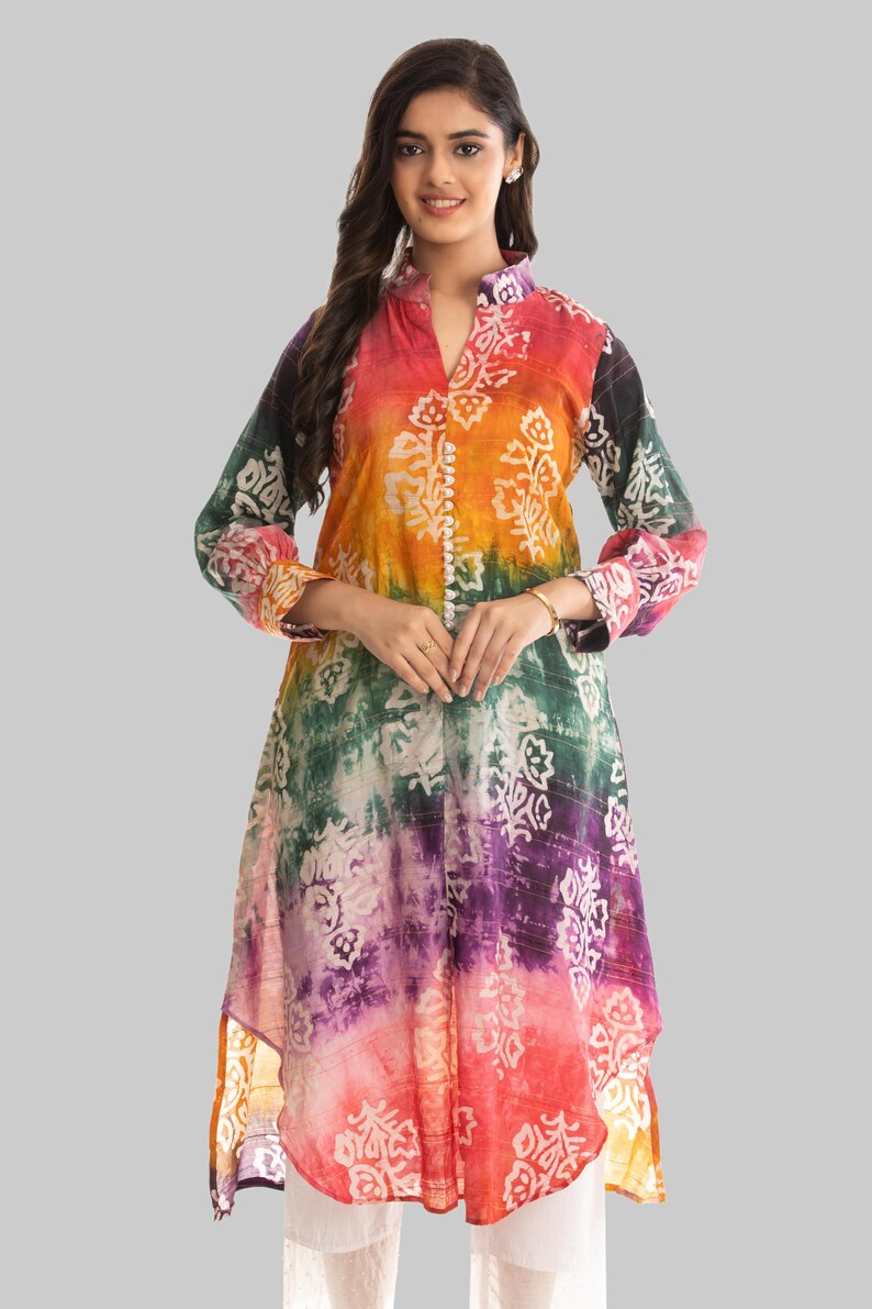 Color Full Tunic | Kurta Touser||women's Tunic Shirt| Casual Kurta ...