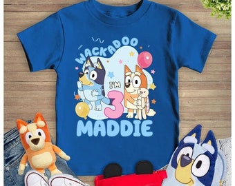 Personalized Bluey Birthday Shirt  Bluey Family Matching Shirts  Bluey Bingo Shirt  Custom Bluey Birthday Shirt  Bluey Toddler Shirt