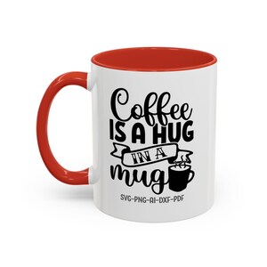 O café é um abraço em uma caneca - Caneca de café decorativa para amantes de café, presente para ele/ela, caneca fofa para casa e escritório, presente para amantes de café, [...]