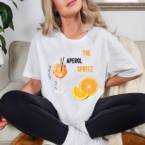 Aperol Spritz T-Shirt, Summer Cocktail Graphic Tee, Funny Italian Drink Shirt, Vacation Party Top