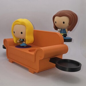 Central Perk Sofa for Friends McDonald's Characters | 3D-Printed Orange Sofa | Gift for Friends Fans image 9