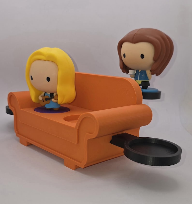 Central Perk Sofa for Friends McDonald's Characters | 3D-Printed Orange Sofa | Gift for Friends Fans image 9