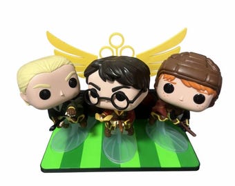 Harry Potter Display Stand for Funko Pop Kinder Big Surprise 2026 - Table, Wall, or Shelf Display - Quidditch Edition