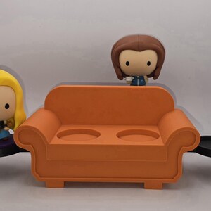 Central Perk Sofa for Friends McDonald's Characters | 3D-Printed Orange Sofa | Gift for Friends Fans image 10