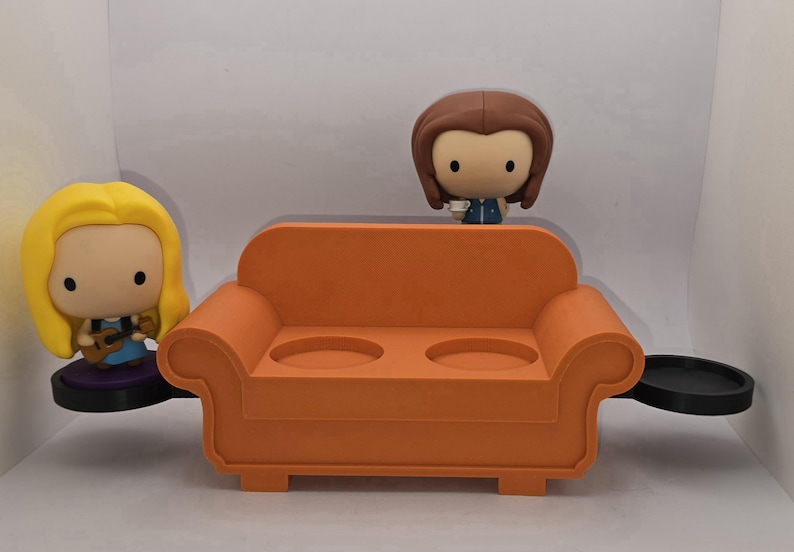 Central Perk Sofa for Friends McDonald's Characters | 3D-Printed Orange Sofa | Gift for Friends Fans image 10